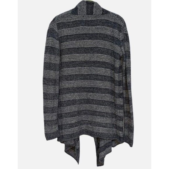 Barefoot Dreams Bamboo Chic Lite Blue Stripe Calypso Wrap Cardigan Sweater S/M - Picture 2 of 3